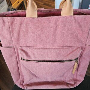 Universal Thread Canvas Backpack – Dusty Rose / Tan